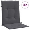 Lowback Chair Cushion Set of 2  vidaXL - 2 of 4