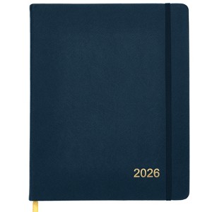 2026 Textured Cover Weekly Monthly Planner, 8"x10": 14 Months (Nov 2025-Dec 2026) / 2026 Calendar / 2026  Organizer (Navy) - 1 of 4