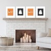 Big Dot of Happiness Spooky Ghost - Unframed Ghouls Halloween Linen Paper Wall Art - Set of 4 - Artisms - 8 x 10 inches - 2 of 4