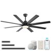 Sofucor 52'' Smart Ceiling Fan with Lights and Remote & APP Control Work with Alexa/Google Indoor Outdoor Ceiling Fan for Living Room Farmhouse Patio - 2 of 4