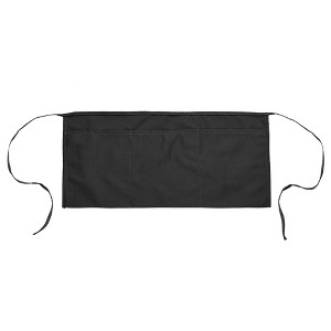 Dalix Waist Aprons Commercial Restaurant Home Bib Spun Poly Cotton Kitchen (3 Pockets) - 1 of 4