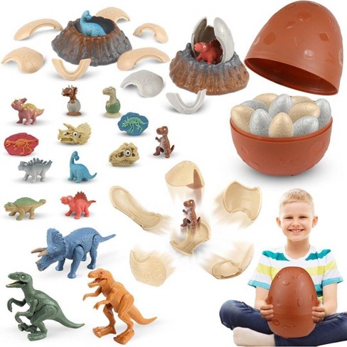 Paucax Dinosaur Eggs Toys For Kids Dinosaur Figures Reusable Dinosaur Fossils Surprise Egg Educational Toy Girls Boys Birthday Gifts Target