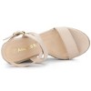 Allegra K Women's Slingback Crisscross Platform Espadrille Wedges Heel Sandals - 4 of 4