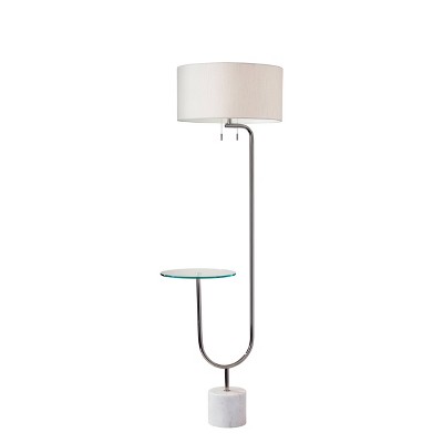 65" Sloan Shelf Floor Lamp Medium Silver  - Adesso