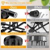 Itopfox Semi Flush Mount Ceiling Light Fixture Matte Black, Modern Sputnik Close to Ceiling Light, Chandelier for Bedroom Kitchen 4 Light E26 Socket - 2 of 4