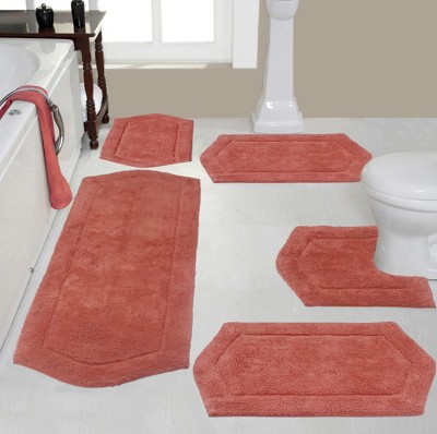 Waterford Collection Cotton Tufted Set of 5 Bath Rug Set - Home Weavers