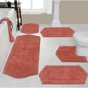 Waterford Collection Cotton Tufted Set of 5 Bath Rug Set - Home Weavers - 1 of 4