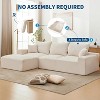 Coucheta L-Shaped Cloud Sectional Sofa with Chaise, Modular Boneless Couch with Chenille Fabric, Tool-Free Assembly, Left or Right Arrangement - 4 of 4
