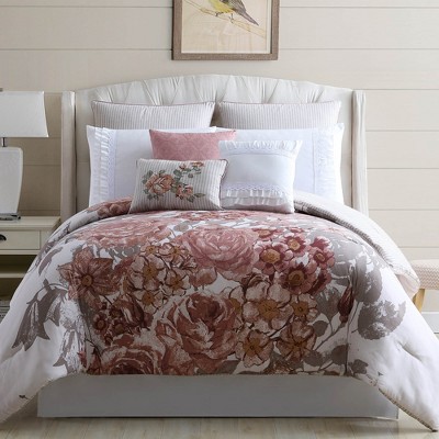 Modern Threads 8 Piece Embroidered Comforter Set Fiona. : Target