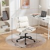 Contemporary Adjustable Swivel Criss-Cross Chair, Wide Seat Office Chair Vanity Chair, Adjustable Height With PU Leather Base-The Pop Home - 4 of 4