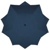 Northlight 8.5ft Outdoor Patio Lotus Umbrella with Hand Crank, Navy Blue - 3 of 4