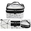 Unique Bargains Double Layer Makeup Bag Cosmetic Travel Bag Case Organizer Bag Clear Bags for Women 1 Pcs - 3 of 4
