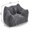 Bean Bag Chair Modern with Armrests and Handle for Living Room Relaxing 47.2" Wide-3irtyhousy - 4 of 4