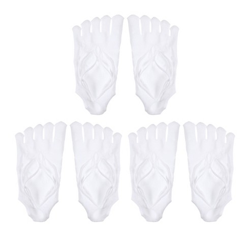 Unique Bargains Invisible Five Fingers Socks Breathable Soft Hollow Out  Fashion No Show Socks For Women White 3 Pairs : Target