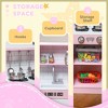 Angel Sar Pink Play Kitchen Set for Kids, Pretend Toy Kitchen with Chalkboard, Ice Maker, Interactive Playhouse with Storage for Toddlers Ages 3-8 - 4 of 4