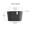 Ecopots Sofia Durable Modern Oval Indoor/Outdoor Recycled-Based Composite Flower Pot Planter w/ Water Reservoir - 2 of 4
