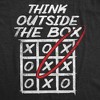 Mens Funny T Shirts Think Outside The Box Sarcastic Graphic Tee For Men - Crazy Dog Men's T Shirt - 2 of 4