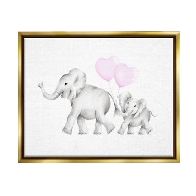 Stupell Industries Mama and Baby Elephants