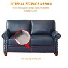 NicBex 59.45 Inch Faux Leather Storage Loveseat Sofa,2-Seat Upholstered Sofa for Living Room,Small Space,Office,Apartment - 4 of 4