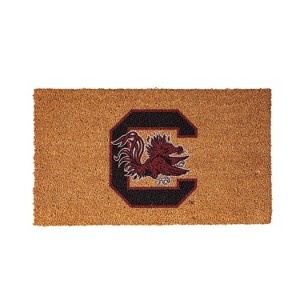EvergreenNCAASouth Carolina Gamecocks Logo Natural Coir 28 x 16 Inches Indoor Outdoor Doormat - 1 of 4