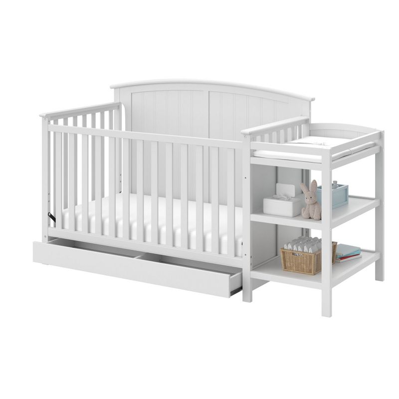 Storkcraft Steveston 4-in-1 Convertible Crib and Changer with Drawer, 1 of 13