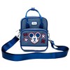 Disney Vegan Leather Cross Body Backpack for Men and Women with Adjustable Strap, Mickey Mouse Varsity Icons, Denim Blue - 4 of 4