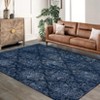 Machine Washable Lightweight Area Rugs, Boho Botanical Floral Throw Carpet Soft Non-Slip Indoor Floor Mat for Bedroom, Living Room, Kitchen - 4 of 4