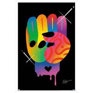 Trends International Jason Naylor - Fist of Color Framed Wall Poster Prints - 1 of 4
