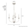 Hunter Fans 18" Southcrest Ceiling Light Distressed White Finish - 4 Bulb Mini Chandelier for Indoor Spaces - 4 of 4