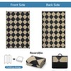 Outdoor Rug Patio Waterproof Plastic Straw Rug Reversible Rugs Lightweight Floor Cover for Camping Backyard Porch Picnic RV Beach - 2 of 4
