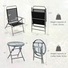 Tangkula 3 Piece Patio Folding Chair Set w/ Coffee Table & Extra-Large Seat Porch Backyard Poolside - 4 of 4
