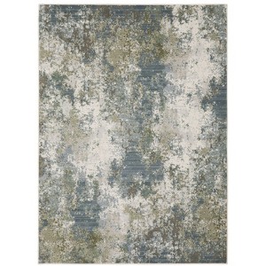 Captiv8e Designs Connor Contemporary Abstract Blue/Green Area Rug - 1 of 4