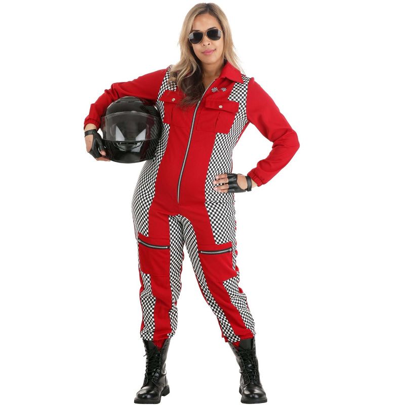 HalloweenCostumes.com Racer Jumpsuit Costume for Women, 3 of 6