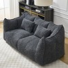 73" Loveseat Soft Bean Bag Chair High Resilience Foam Core Chenille Square Recliner Handle Armrests Gaming Reading TV Living Room - 2 of 4