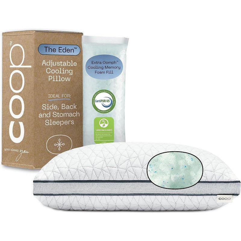 Coop Home Goods The Eden - Adjustable Memory Foam Pillow for Cool Sleepers, 1 of 17