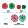 Unique Bargains Round Pattern Decoration Hanging Paper Fans Party Set 6 Pcs - 3 of 4