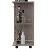 Vynxaria Stylish Bar Cart with Wine Rack, Locking Casters, and Spacious Storage - 3 of 4