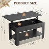 GALAXHERO 39" Lift-Top Coffee Table – Storage Coffee Table with Hidden Compartment & Open Shelf, for Living Room, Office & Reception Room - 3 of 4