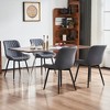 YOUNIKE Modern Kitchen & Dining Room Chairs Set of 2 Leather Upholstered Chair for Dining Table Side Vanity Chair 19.29"Wx24.02"Dx31.89"H - 2 of 4