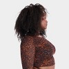 Parade Mesh Crop Top Long Sleeve Tee - 2 of 4