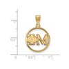 Black Bow Jewelry 14k Yellow Gold Plated Sterling Silver Phi Mu Greek Life Medium Pendant - 2 of 3