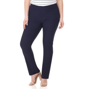 Rekucci Curvy Woman  Straight Leg Pull-On Pants with Tummy Control - 1 of 4