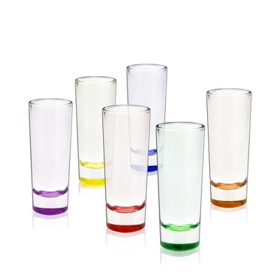 Set of 6 BAR ESSENTIALS 2 oz. Clear Shot Glasses HOME ESSENTIALS & BEYOND