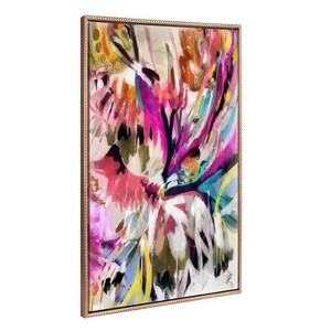 Sylvie Beaded Amaze Framed Canvas by Inkheart Designs Gold - Kate & Laurel All Things Decor - 1 of 4