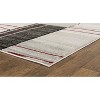 Home Mart Goods Red Silver Geometric Rectangles Hand-Carved Soft Living Room Area Rug - 3 of 4