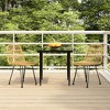 vidaXL Garden Dining Set Black Steel, polyethylene, tempered glass - Brown 31.5" Table Length 2 Items - 2 of 4