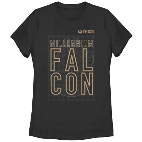 Women's Star Wars The Force Awakens Millennium Falcon YT-1300 T-Shirt - image 1 of 3