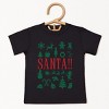 Santa Christmas Icons - Youth Short Sleeve Graphic T-Shirt and Toddler Short Sleeve Graphic T-Shirt - 2 of 4