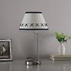Ore International 20" Traditional Metal Floor Lamp with USB Charging Port - Silver : Bedside, Adjustable Cone Shade, Linen, E26 Socket - 3 of 4