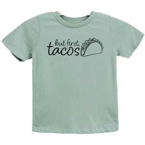 The Juniper Shop But First, Tacos Outline Youth Short Sleeve Tee - 1 of 4